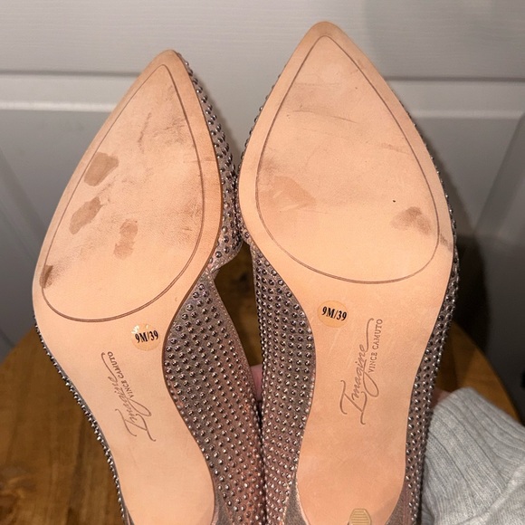 Vince Camuto Sparkling Tan Heels - Picture 5 of 7
